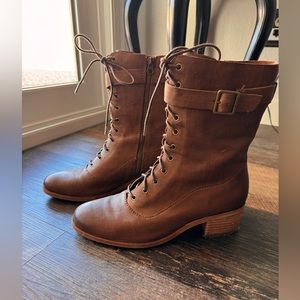 Kork-Ease Mona lace up Boots with a buckle strap